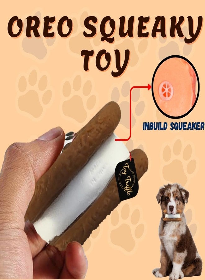 Toy Truffle Squeak & Play Rubber Cookie Shape Toy: Fun Rubber Chew Toy, Interactive Squeaky Toy, Interactive Rubber Toy, Squeak, Shake, & Repeat: Rubber Toys for Endless Canine Entertainment - Image 5